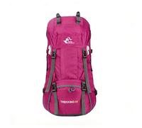 PORRASSO 60L Wanderrucksack Wasserdichter Rucksack Großer Reiserucksack mit Regenhülle Herren Damen Backpack für Wandern Bergsteigen Camping Reisen Sport Rosenrot