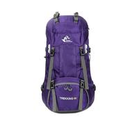 PORRASSO 60L Wanderrucksack Wasserdichter Rucksack Großer Reiserucksack mit Regenhülle Herren Damen Backpack für Wandern Bergsteigen Camping Reisen Sport Lila