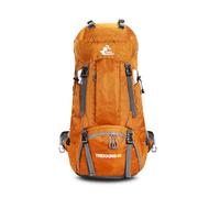 PORRASSO 60L Wanderrucksack Wasserdichter Rucksack Großer Reiserucksack mit Regenhülle Herren Damen Backpack für Wandern Bergsteigen Camping Reisen Sport Gold