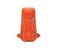 PORRASSO 65L Wanderrucksack Wasserdichter Outdoor Rucksack Großer Rucksack Reiserucksack mit Regenhülle Herren Damen Backpack für Wandern Bergsteigen Camping Reisen Orange