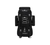 PORRASSO 70L Wanderrucksack mit Regenschutz Groß Kapazitäts Camping Rucksack mit Hydratations Fach Atmungsaktiver Reiserucksack für Outdoor Abenteuer Schwarz