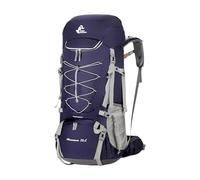 PORRASSO 75L Wanderrucksack Großer Rucksack Robuster Reiserucksack mit Regenhülle Herren Damen Backpack für Wandern Bergsteigen Camping Reisen Sport Lila