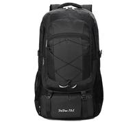 PORRASSO 75L Wanderrucksack Wasserdichter Rucksack Reiserucksack Trekkingrucksack Hiking Backpack für Damen Herren Camping Klettern Reisen Sport Schwarz