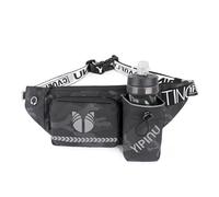 PORRASSO Bauchtasche Damen Herren Gürteltasche Leichtgewicht Wasserdicht Hüfttasche Reflektierende Bum Bag Sport Umhängetasche für Laufen Wandern Radfahren Outdoor-Abenteuer Schwarz
