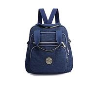 PORRASSO Casual Rucksack Damen Schultertasche Frauen Umhängetasche Nylon Handtasche Daypack für Arbeit Reisen Täglicher Gebrauch Navy Blau
