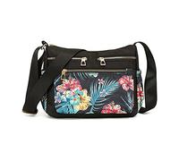 PORRASSO Casual Umhängetasche Damen Multi-Tasche Schultertasche Nylon Handtasche für Reisen Einkaufen Täglichen Gebrauch Ahornblatt