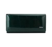 PORRASSO Damen Geldbörse Elegant Geldbeutel Brieftasche mit Mehreren Fächern Portemonnaie Kartenetui Geldbörse Kreditkartenetui mit 8 Kartenfächern Grün