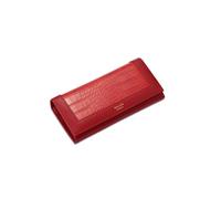 PORRASSO Damen Geldbörse Elegant Geldbeutel Kreditkartenetui Brieftasche mit Mehreren Fächern Portemonnaie Kartenetui Geldbörse Rot