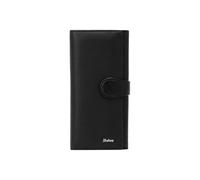 PORRASSO Damen Geldbörse Klassiker Geldbeutel Brieftasche mit Mehreren Fächern Portemonnaie Kartenetui Geldbörse Kreditkartenetui mit 14 Kartenfächern Schwarz