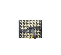 PORRASSO Damen Geldbörse Mode Geldbeutel PU Leder Portemonnaie Mehrfach Kartenetui Kreditkartenetui Dreifach Brieftasche Houndstooth B