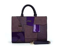 PORRASSO Damen Handtasche Mode Henkeltaschen Frauen Groß Schultertasche PU Leder Shopper Umhängetasche für Büro Schule Arbeit Violett