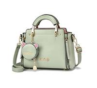 PORRASSO Damen Handtasche Süße Umhängetasche Henkeltaschen Frauen Wasserdicht PU Leder Schultertasche Top Griff Tasche für Reise Datieren Täglicher Gebrauch Grün