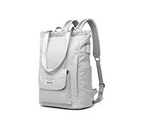 PORRASSO Damen-Rucksack, Freizeit, mit USB-Ladeanschluss, Gepäckgurt, Schultasche, für 15,6 Zoll (39,6 cm), Laptop, Daypack, Schule, Arbeit, Reise, Rucksack, grau, M, Praktisch