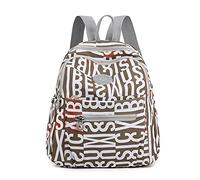 PORRASSO Damen Rucksack Mode Daypack Mädchen Schultasche Frauen Leicht Rucksäcke Nylon Tasche für Schule Arbeit Reise Alphabet