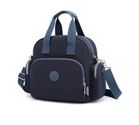 PORRASSO Damen Rucksack Mode Schultertasche Multifunktionaler Daypack mit USB Ladeanschluss Handtasche Nylon Umhängetasche für Arbeit Reisen Schule Navy Blau