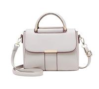 PORRASSO Damen Schultertasche Mode Handtasche PU Leder Top Griff Tasche Umhängetasche Schöne Henkeltasche für Dating Einkaufen Täglicher Gebrauch Weiß