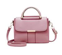 PORRASSO Damen Schultertasche Mode Handtasche PU Leder Top Griff Tasche Umhängetasche Schöne Henkeltasche für Dating Einkaufen Täglicher Gebrauch Rosa