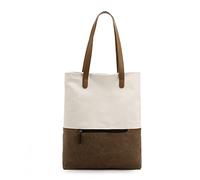 PORRASSO Damen Segeltuch Handtasche Rucksack Frauen Schultertasche Shopper Tasche Hobotasche für Schule Reisen Arbeit Täglicher Gebrauch Weiß