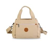 PORRASSO Damen Umhängetasche Casual Handtasche Multi Tasche Nylon Schultertasche Reisen Schule Arbeit Täglicher Gebrauch Crossbody Bag Khaki