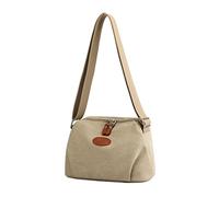 PORRASSO Damen Umhängetasche Casual Schultertasche Canvas Handtasche Frauen Crossbody Bag für Reisen Shopping Täglichen Gebrauch Khaki