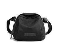 PORRASSO Damen Umhängetasche Casual Schultertasche Mädchen Gürteltasche Leicht Bauchtasche für Arbeit Reisen Einkaufen Wandern Sport Schwarz