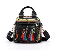 PORRASSO Damen Umhängetasche Kleiner Rucksack Casual Schultertasche Multi Tasche Nylon Handtasche Rucksäcke für Arbeit Reisen Täglichen Gebrauch Baum
