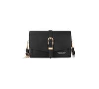 PORRASSO Elegant Geldbörse Umhängetasche Handy Damen Portemonnaie PU Geldbeutel Schultertasche für Party Hochzeit Reisen Schwarz