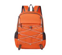 PORRASSO Faltbarer Rucksack Wanderrucksack Großer Reiserucksack Wasserdichter Daypack Damen Herren Hiking Backpack für Camping Klettern Reisen Sport Orange