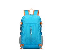 PORRASSO Faltbarer Rucksack Wanderrucksack Reiserucksack Wasserdichter Daypack Damen Herren Hiking Backpack für Camping Klettern Reisen Sport Hellblau