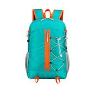 PORRASSO Faltbarer Rucksack Wanderrucksack Reiserucksack Wasserdichter Daypack mit Reflexionsdesign Leichter Hiking Backpack für Damen Herren Camping Klettern Reisen Sport Grün B