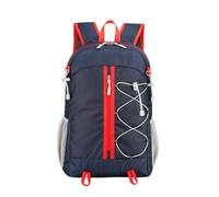 PORRASSO Faltbarer Rucksack Wanderrucksack Reiserucksack Wasserdichter Daypack mit Reflexionsdesign Leichter Hiking Backpack für Damen Herren Camping Klettern Reisen Sport Dunkelblau B