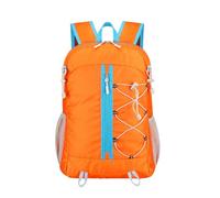PORRASSO Faltbarer Rucksack Wanderrucksack Reiserucksack Wasserdichter Daypack mit Reflexionsdesign Leichter Hiking Backpack für Damen Herren Camping Klettern Reisen Sport Orange B