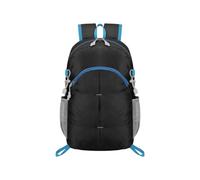 PORRASSO Faltbarer Rucksack Wasserdichter Reiserucksack Wanderrucksack Daypack Damen Herren Hiking Backpack für Camping Klettern Reisen Täglicher Gebrauch Schwarz