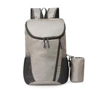 PORRASSO Faltbarer Wanderrucksack Ultraleichter Rucksack 20 L Wasserdichter Reiserucksack Hiking Backpack für Damen Herren Camping Radfahren Reisen Sport Grau