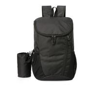 PORRASSO Faltbarer Wanderrucksack Ultraleichter Rucksack 20 L Wasserdichter Reiserucksack Hiking Backpack für Damen Herren Camping Radfahren Reisen Sport Schwarz