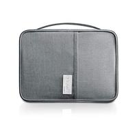 PORRASSO Familien Reise Brieftasche Wasserdicht Reisedokumententasche Reisepass Tasche Kreditkarten Flugkarten Münzen Dokumente Organizer für Damen Herren Geschäftsreisen Grau