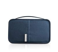 PORRASSO Familien Reise Brieftasche Wasserdicht Reisedokumententasche Reisepass Tasche Kreditkarten Flugkarten Münzen Dokumente Organizer für Damen Herren Geschäftsreisen Marine