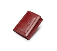 PORRASSO Geldbörse Herren Leder RFID Schutz Geldbörse Damen Geldbeutel Portemonnaie Kreditkartenetui Geldclip Brieftasche mit 9 Kartenfächern Rot