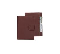 PORRASSO Geldbörse Herren RFID Schutz Geldbörse Leder Geldbeutel Portemonnaie Kreditkartenetui Wallet Brieftasche mit 11 Kartenfächern Kaffee A