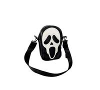 PORRASSO Ghost Umhängetasche Damen Schultertasche Crossbody Bag Paare Messenger-Tasche für Halloween Reisen Täglichen Gebrauch Schwarz