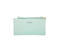 PORRASSO Handy Tasche Touchscreen Clutch Bag Tragbar Geldbörse Damen Portemonnaie Wristlet Bag PU Geldbeutel Grün