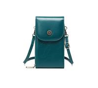 PORRASSO Handy Umhängetasche Damen Mode Handytasche mit RFID Schutz Mädchen Schultertasche PU Wasserdicht Crossbody Bag für Dating Einkaufen Reise Blau