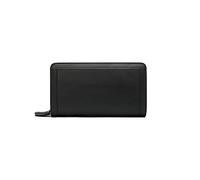 PORRASSO Herren Geldbörse Leder Clutch Tasche Kreditkartenetui Brieftasche Handytasche Portemonnaie mit 8 Kartenfächern Schwarz B