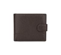 PORRASSO Herren Klassische Leder Geldbörse Groß Kapazität Geldbeutel Portemonnaie mit 5 Kartenfächern Münzfach Wechselgeldtasche Brieftasche Dunkelbraun