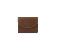 PORRASSO Kreditkartenetui Damen Münzbörse PU Leder Kartenetui Tragbar Minimalistisch Portemonnaie Münzbeutel Kaffee