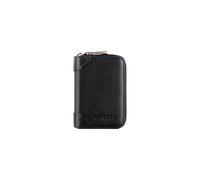 PORRASSO Kreditkartenetui Leder Geldbörse Herren Münzbörse RFID Schutz Kartenetui Tragbar Portemonnaie Münzbeutel mit 12/20/30/45 Kartenfächern Schwarz B