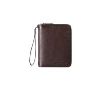 PORRASSO Kreditkartenetui Leder Geldbörse Herren Münzbörse RFID Schutz Kartenetui Tragbar Portemonnaie Münzbeutel mit 12/20/30/45 Kartenfächern Kaffee C