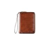 PORRASSO Kreditkartenetui Leder Geldbörse Herren Münzbörse RFID Schutz Kartenetui Tragbar Portemonnaie Münzbeutel mit 12/20/30/45 Kartenfächern Braun C