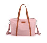 PORRASSO Laptop Tote Bag Damen Handtasche 15.6 Zoll Laptoptasche Casual Schultertasche Umhängetasche Crossbody Bag für Einkaufen Schule Reisen Arbeit Rosa