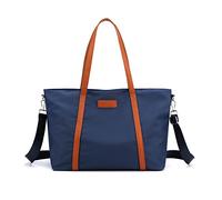 PORRASSO Laptop Tote Bag Damen Handtasche 15.6 Zoll Laptoptasche Schultertasche Umhängetasche Crossbody Bag für Einkaufen Schule Reisen Arbeit Blau